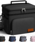 Premium 9 Liter Soft Sided Cooler Bag With Leak Proof Design Keeps Your Grub Fresh All Day, black 600D Oxford Cloth thermal lunch tote.