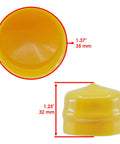 Get Your Rig Back On Track With This Premium Steering Spindle Bushing Kit And Axle Components For John Deere Riding Mowers. Yellow bushing cap, 1.37" diameter.