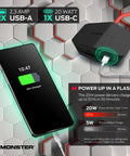 Vertex Dope Surge Protector With Detachable USB Power Strip charging phone using USB-C port