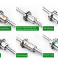 Rock Solid 25mm Anti Backlash Ball Screw Kit With C7 Precision Lead Nut EK EF20 Bearing End Supports and Rigid Flex Coupler showing various ball screws.