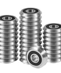 16 Pack Rm2 2Rs Three Eighths Inch Double Rubber Sealed Mini Ball Bearings With Precision V Groove Pregreased for Inline Skates and Robotics