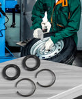Two Sets One Half Inch Retainer Ring Kit With O Ring Socket Clip For Pneumatic Tools Square Drive Replacement Parts Black displayed
