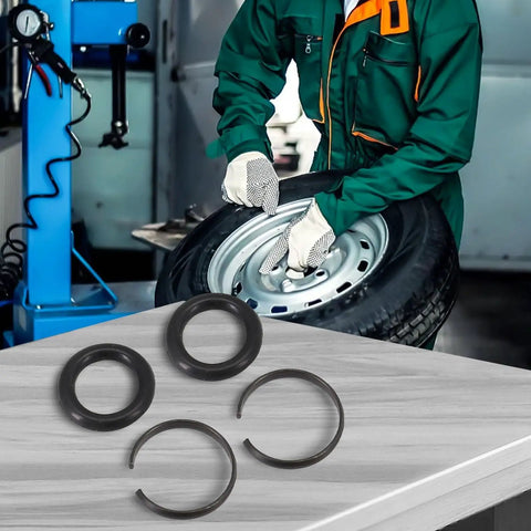 Two Sets One Half Inch Retainer Ring Kit With O Ring Socket Clip For Pneumatic Tools Square Drive Replacement Parts Black displayed