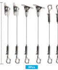 Heavy Duty Picture Hanging Kit With 1.5 Meter Adjustable Stainless Steel Cable And 6 Piece Wire Rope Suspension for artwork