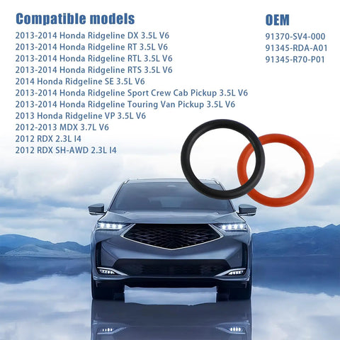 Kick Those Sneaky Power Steering Stop Leak Fluid Drips Once And Forever With This Sweet O Ring Kit Replacement Set Built Tight For Honda Ridgeline Mdx And Rdx Models with black and red O rings.