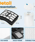 Dimensions and material details of Shark Rotator Pro Lift Away NV500 Series Replacement Filter Fits NV501 NV502 NV503 NV505 NV510