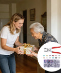 Pro Level Metal Snap Fasteners Kit With One Hundred Colored And Silver Five Prong Buttons Paired With Rugged Iron Press Pliers showcased with crafters exchanging gifts.