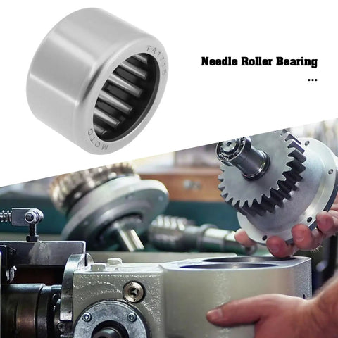 2 Pcs TA1715Z Needle Roller Bearings 17mm By 24mm By 15mm Precision Steel Bushings on CNC machinery for reliable operation.