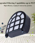 Four Pack Foam And Felt Filters 1 Soft Main Brush 2 Pre Motor Filters 2 Post Motor HEPA Filters For LZ600 LZ601 LZ602 LZ602C Apex UpLight Lift Away DuoClean Vacuum Cleaners XFFLZ600 XHFFC600 black post motor HEPA filter with upgraded filtering capabilities