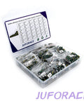 Top Tier Premium Heavy Duty Aluminum Electrolytic Capacitor Assortment Kit With 925 Pieces Across 36 Values in storage box.