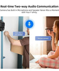 8ch POE Outdoor Security Camera Surveillance NVR Kit Featuring 6MP Dual Lens IP Cameras with two-way audio communication.
