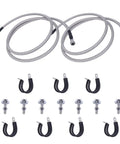 Tough as Nails Stainless Steel Braided Fuel Line Quick Fix Kit Replaces 819-875 Qff0004ss with braided hoses and mounting hardware.