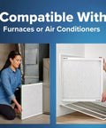 Air Filter 25x25x1 MERV 8 MPR 700 3 Month Replacement For AC And Furnace, Reduces Dust Pollen And Pet Dander, Easy On Air Flow, 6 Pack