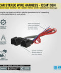 Car stereo wire harness for 2006-2017 GM Buick, Chevrolet, GMC, Hummer, Pontiac, Saturn, Suzuki models
