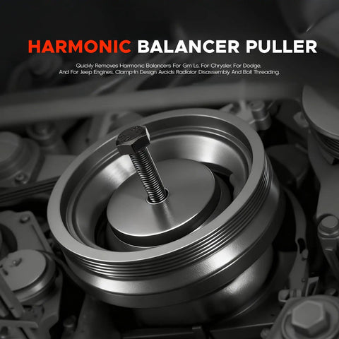GM Harmonic Balancer Puller And Crank Pulley Install Tool For LS Series Engines 1997 Up in engine bay.