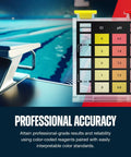 Keep Your Backyard Pool And Spa Water Crisp With This Solid Two Way Test Kit Checking Free Chlorine And Ph Levels For Up To One Hundred Totally Hassle Free Home Checks with color-coded chart.
