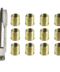 Pro Grade Thread Repair Tool Kit With 25 M14x1.25 Inserts And M16x1.25 Tap, Stainless Steel And High Speed Steel Bits