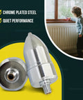 Quiet Steam Air Vent With Float Type Regulator Valve For Heating Systems Straight Mount 1/4 In Npt Chrome Plated Steel
