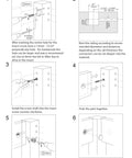 Heavy Duty Knockdown Connectors For Super Slick Furniture Assembly Beasty Metal Hardware installation instructions diagram.