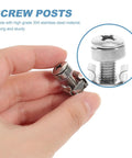 Hella Sturdy M6 Rack Mount Screw Kit With Cage Nuts For Server Cabinets And Equipment Racks Featuring Pre Installed Nylon Gaskets, stainless steel post