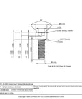 Pack Of Twenty Five Grade 2 Pure Titanium Socket Head Machine Screws Size 2 56 By Quarter Inch UNC Threads technical drawing with dimensions.
