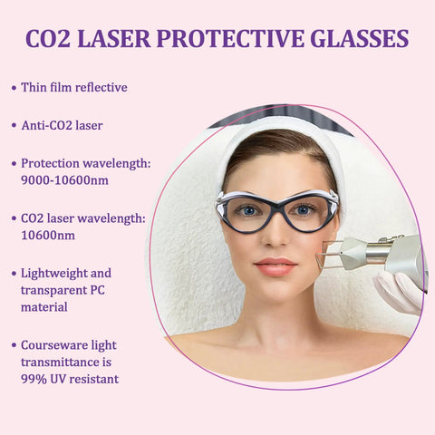 Heavy Duty CO2 Laser Safety Glasses Delivering Serious OD6 Plus Shielding For 10600NM Projects with transparent PC material.