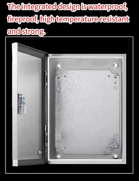 Outdoor Waterproof Electrical Junction Box Built Tough For Real World Outdoor Use Wall Mounted Enclosure With Locking Front Panel And Mounting Plate Weatherproof Industrial Project Case In Silver 50x25x60cm, 304 stainless steel