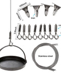 Heavy Duty Picture Hanging Kit With 1.5 Meter Adjustable Stainless Steel Cable And 6 Piece Wire Rope Suspension components.