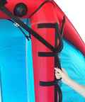 Surge Wing With Two Window Design For Wind Wing Foiling, Kitesurfing And Surfing, close-up of nylon handle and window
