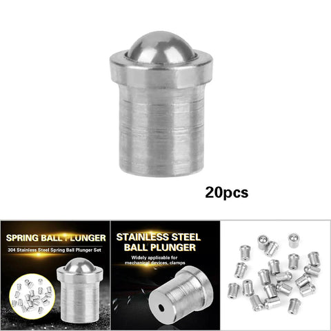 Rock Solid 304 Stainless Steel Pin Plungers For Cabinet Doors And Drawers Precision Machined single plunger, 20pcs set, durable design.