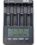 Dope Four Channel Battery Charger And Analyzer For Li Ion NiMH NiCd Rechargeable Batteries with digital displays and slots