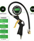 Digital pressure gauge with hose and blow gun for Essential Heavy Duty Compressor Accessory Kit Loaded With A Digital Tire Inflator.