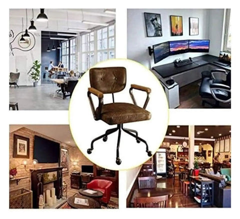 Slick Rolling Two Inch Ball Swivel Castor Wheels Vintage Brass Finish Sharp Stem Replacement For Office Chairs And Lightweight Furniture Rig Overhaul With Locked Brake And Easy Glide Motion in stylish office settings.
