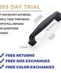 30 Pack Solid 3 Inch Cabinet Handles Matte Black Zinc Alloy Pulls for Kitchen Cupboards, 365 day trial, free returns