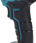 Close-up of the handle of Badass Cordless Drill with Brushless Motor 55Nm Torque, featuring textured grip and control button.