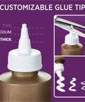 Customizable glue tip of All Purpose Tacky Glue 8 Ounce Clear Non Toxic Dries Clear And Flexible Great For Fabric Silk Burlap Paper