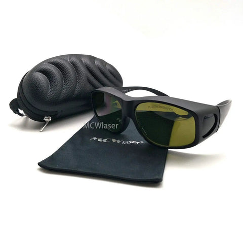 Heavy Duty Ipl Laser Safety Glasses Offering Kickass Eye Protection For Hair Removal Cosmetology Clinics And Photon Beauty Equipment While Keeping Your Peepers Shielded Daily with black case and cleaning cloth.