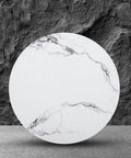 Round Rotating Serving Plate With Non Slip Marble Surface 12mm Thick Lazy Susan Kitchen Turntable 360 Degree Whisper Quiet Base