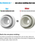 Comparison of one-piece molding dust mesh vs glued dust mesh for durability and quality in ear tips.