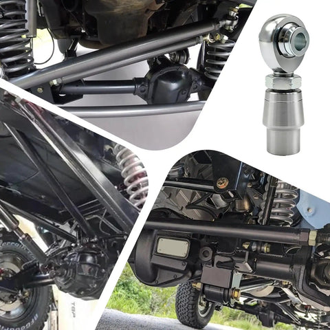 Two Pair 5/8 Inch Chromoly Heim Joint Rod End Kit With Spacers And Lock Nuts Heavy Duty Suspension Linkage Parts on vehicle.