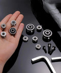 Twelve Pack Slick V Groove Ball Bearing Pulleys Designed For Smooth Linear Action And Built Rock Solid to handle any gritty job in hand.