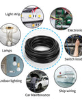 Diagram showing uses of 10 AWG Two Conductor Electrical Wire Stranded Oxygen Free Copper With PVC Jacket for various applications.