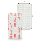 Badass Dual Lock Fastener 12 Pack Heavy Duty Mounting Tape 1 X 2 Inches clear interlocking strips for secure adhesion.