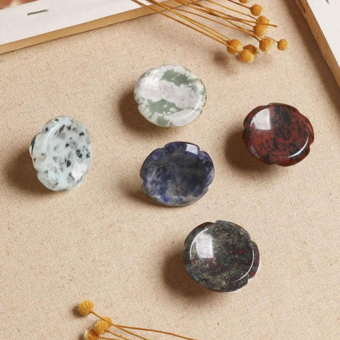 Top Quality Ten Pack Natural Quartz Geode Druzy Stone Cabinet Knobs With Gold Plated Handles For Drawers Cupboards Home Office Decor Dope Gemstone Vibes Richly Textured Real Rock Mineral Variety Set For Kitchen Pantry Bathrooms - Five unique quartz knobs on display.