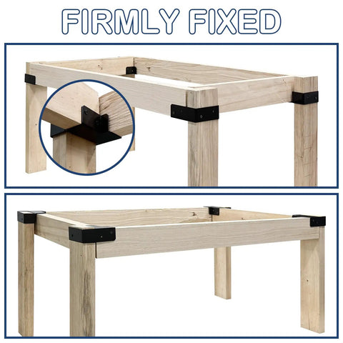 Four Pack Heavy Duty Three Way Right Angle Workbench Brackets For 2x4 Wood Actual 1.5 By 3.5 Inches DIY Custom Work Table Support Kit With Screws For Sturdy Builds And Quick Setups
