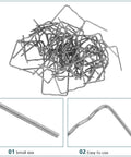 Tough as Nails Plastic Welding Rods and Hot Melt Staples Kit with 100 Pieces of 0.8 mm Auto Bumper Repair Wire for Lamp Holders, metal staples.