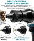 Killer Performance Brushless Electric Rivet Nut Gun Cordless Rivnut Tool For M3 To M12, with one-click automatic nail removal