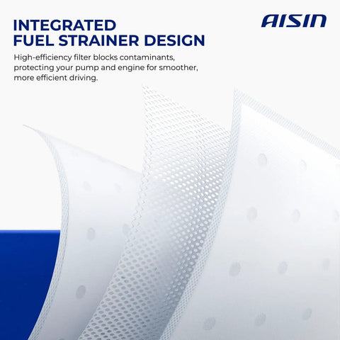Integrated fuel strainer design for dead simple replacement fuel pump module assembly, ensuring efficient driving and protection.
