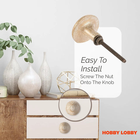 Heavy Duty White Metallic Floral Drawer Knobs Easy Install, 1.5x1.5x1.25in for Kitchen Cabinet Upgrade.