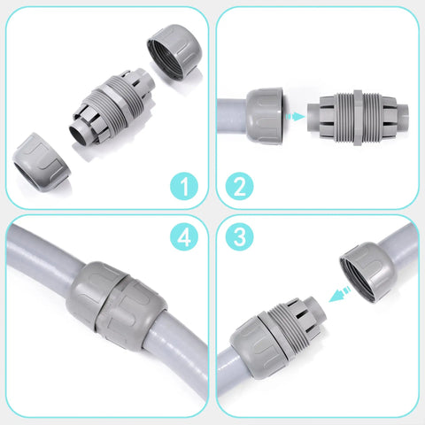 1-Inch NPT Liquid-Tight PVC Conduit Connector Double-Ended Straight 180 Degree Two-Way Fitting installation illustration